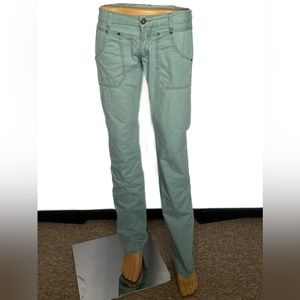 Replay Jeans Vintage Y2K 90’s Low Rise Straight Leg Cotton Green Women’s W 31